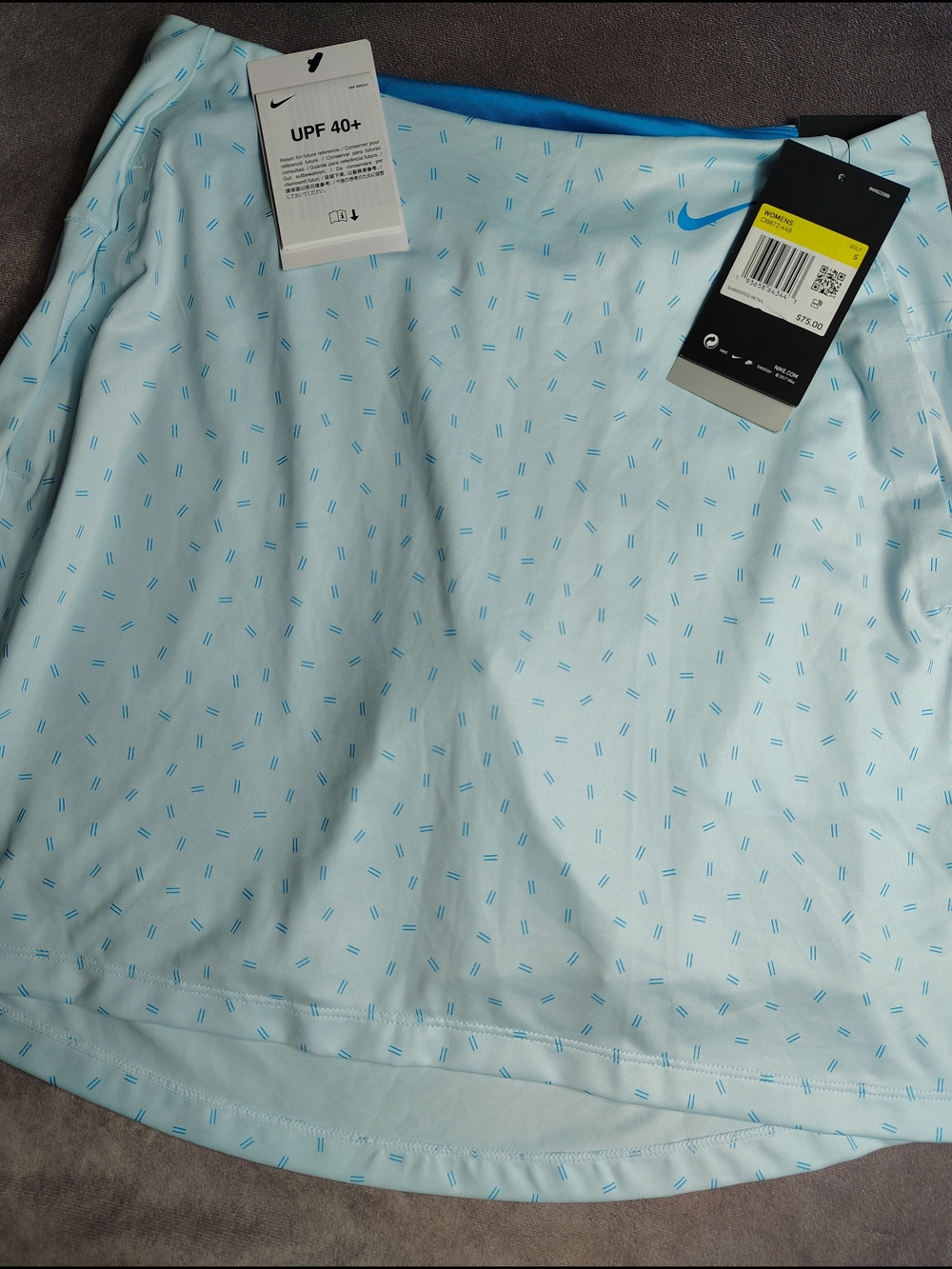 Nike Light Blue/Blue Printed Athletic Skirt